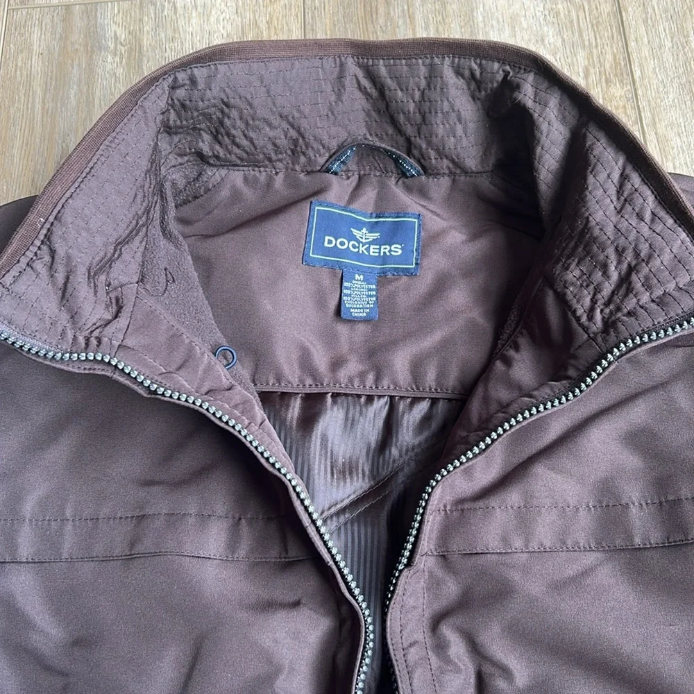 Men’s dockers jacket in chocolate brown size medium - Picture 3 of 5